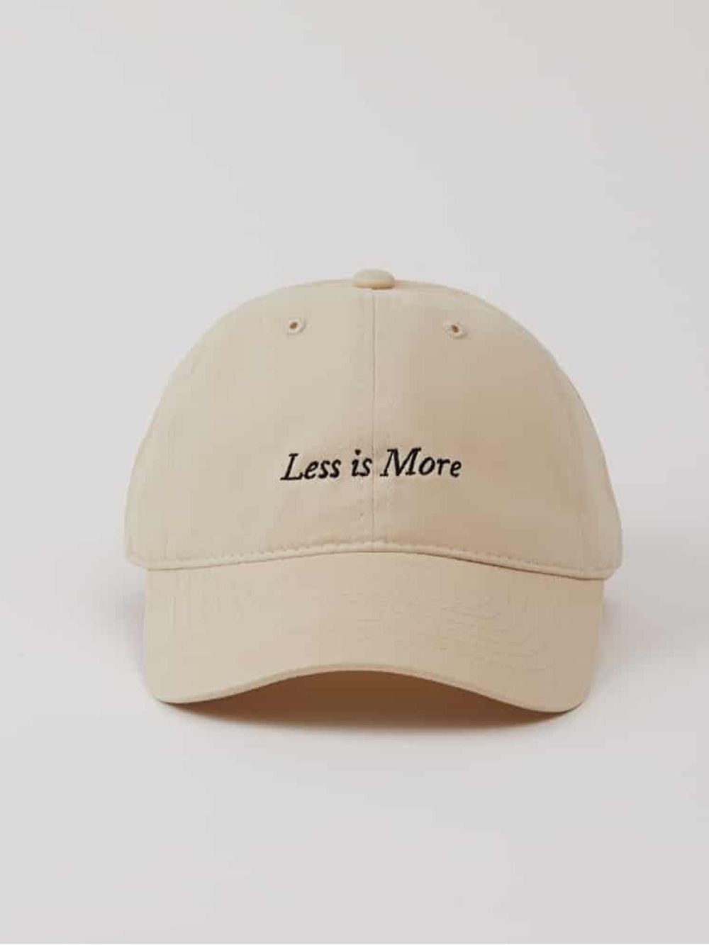 Minimalist MERIT Less is More Embroidered Baseball Cap - Cream